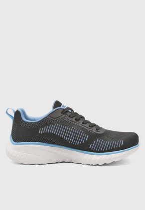 Tenis Training Negro-Celeste-Blanco Skechers BOBS Sport Squad Chaos