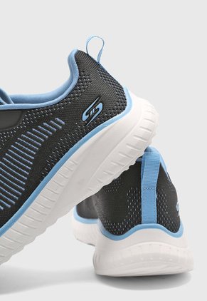 Tenis Training Negro-Celeste-Blanco Skechers BOBS Sport Squad Chaos