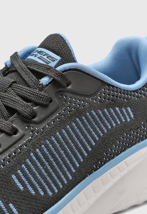 Tenis Training Negro-Celeste-Blanco Skechers BOBS Sport Squad Chaos