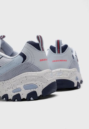 Tenis Outdoor Celeste-Blanco-Azul Skechers D'lites - Bold Views