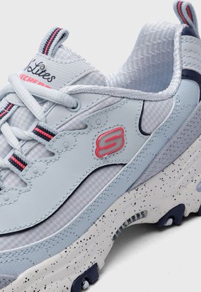 Tenis Outdoor Celeste-Blanco-Azul Skechers D'lites - Bold Views