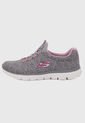 Tenis Training Gris-Blanco-Rosa Skechers Summits de Skechers