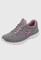 Tenis Training Gris-Blanco-Rosa Skechers Summits de Skechers
