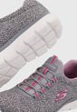 Tenis Training Gris-Blanco-Rosa Skechers Summits de Skechers