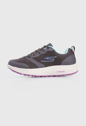 Tenis Running Gris-Blanco-Lila-Celeste Skechers Go Run Consistent