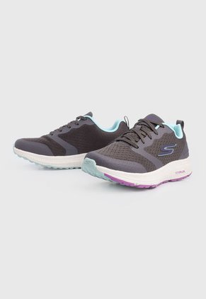 Tenis Running Gris-Blanco-Lila-Celeste Skechers Go Run Consistent