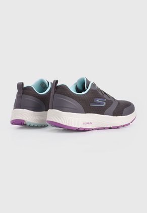 Tenis Running Gris-Blanco-Lila-Celeste Skechers Go Run Consistent