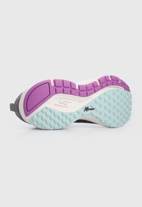 Tenis Running Gris-Blanco-Lila-Celeste Skechers Go Run Consistent
