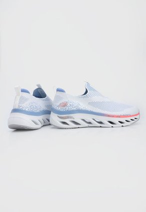 Tenis Training Blanco-Azul-Salmón Skechers Arch Fit Glide