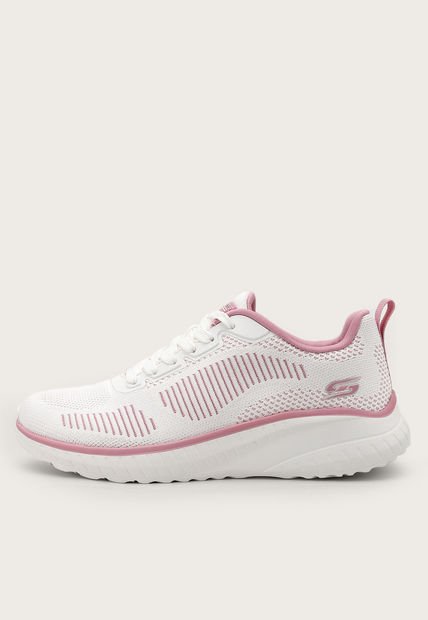 Tenis Training Blanco-Rosa Skechers BOBS Squad Chaos