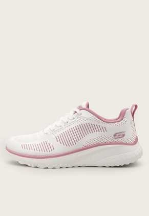 Tenis Training Blanco-Rosa Skechers BOBS Squad Chaos