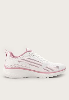 Tenis Training Blanco-Rosa Skechers BOBS Squad Chaos