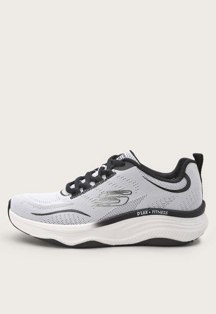 Tenis Training Blanco-Negro Skechers Relaxed Fit-D'Lux Fitness