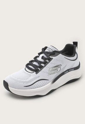 Tenis Training Blanco-Negro Skechers Relaxed Fit-D'Lux Fitness