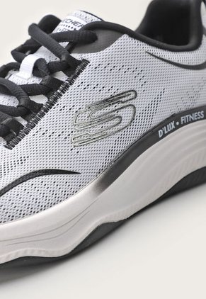 Tenis Training Blanco-Negro Skechers Relaxed Fit-D'Lux Fitness