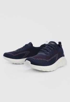 Tenis Lifestyle Azul-Rojo-Rosa Skechers