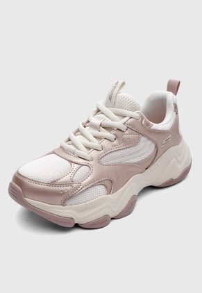 Tenis Lifestyle SKECHERS BOBS Sport Diego Oro Rosa