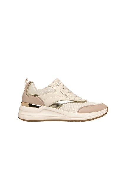 Tenis Skechers  Mujer Duraleather - Mesh W/  - Cafe