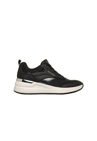 Tenis Skechers  Mujer Duraleather - Mesh W/  - Negro Skechers