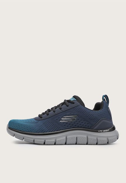 Tenis Training Azul Petróleo-Gris-Negro Skechers Track - Ripkent