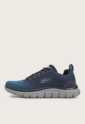 Tenis Training Azul Petróleo-Gris-Negro Skechers Track - Ripkent
