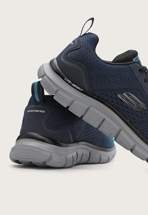 Tenis Training Azul Petróleo-Gris-Negro Skechers Track - Ripkent