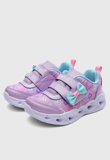 Tenis Lifestyle SKECHERS Heart Lights Violeta