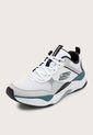 Tenis Lifestyle Blanco-Gris-Azul Petróleo Skechers Mira de Skechers
