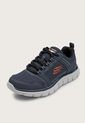 Tenis Lifestyle Azul Navy-Beige-Naranja Skechers Track-Knockhill de Skechers