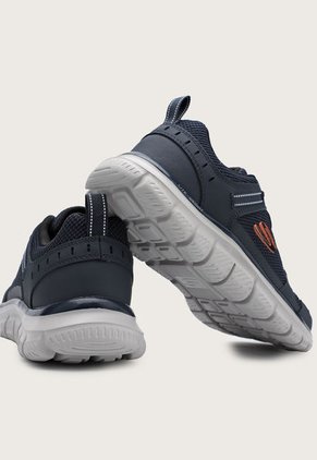 Tenis Lifestyle Azul Navy-Beige-Naranja Skechers Track-Knockhill