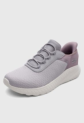Tenis Lifestyle Skechers Bobs Squad Chaos Lila