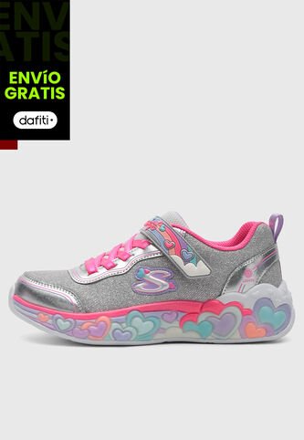 Tenis SKECHERS S-Lights: Eternal Heart Lights Gris Skechers