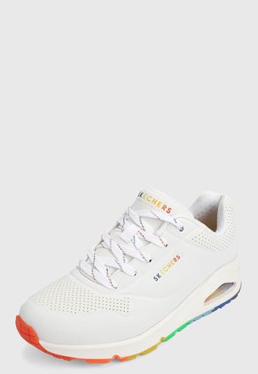 Tenis Lifestyle Blanco-Multicolor Skechers Uno - Rainbow Peaks