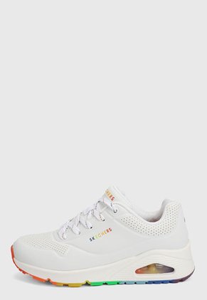 Tenis Lifestyle Blanco-Multicolor Skechers Uno - Rainbow Peaks