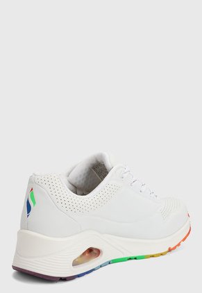 Tenis Lifestyle Blanco-Multicolor Skechers Uno - Rainbow Peaks