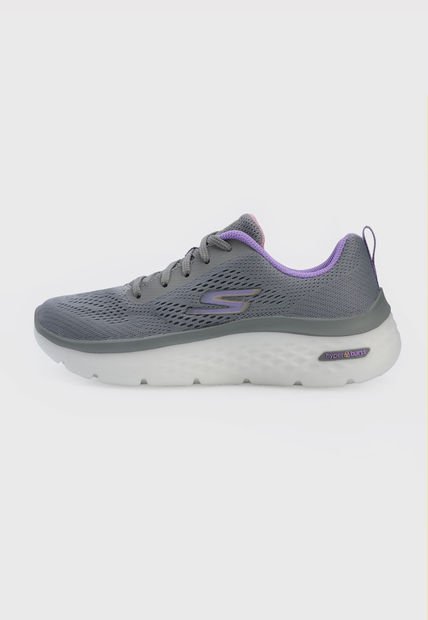 Tenis Running Gris-Lila-Blanco Skechers