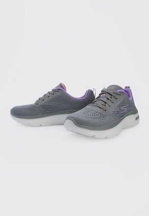Tenis Running Gris-Lila-Blanco Skechers
