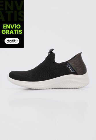 Tenis Lifestyle Blanco-Gris-Negro Skechers Ultra Flex 3.0 Smooth Step Skechers