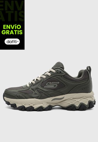 Tenis SKECHERS Arch Fit Akhidime - Rindge Verde Oliva Skechers