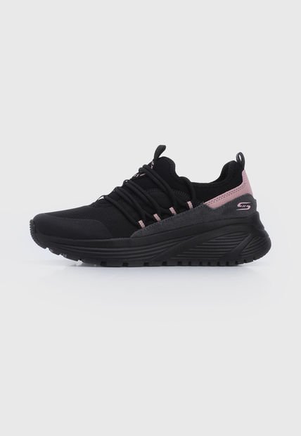 Tenis Lifestyle Negro-Gris-Rosa Skechers Bobs Sparrow 2.0