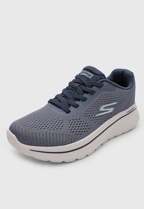Tenis Walking Skechers Go Walk Arch Fit Azul Grisáceo
