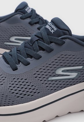 Tenis Walking Skechers Go Walk Arch Fit Azul Grisáceo