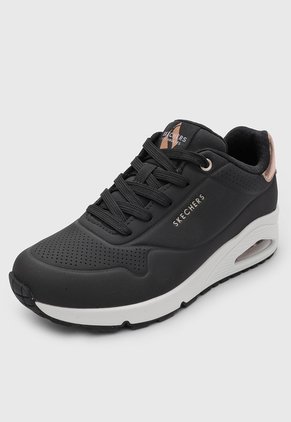 Tenis Lifestyle Skechers Uno - Golden Air Negro
