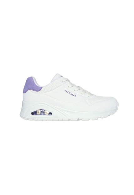 Tenis Mujer Skechers Uno Pop Back - Blanco-Lila