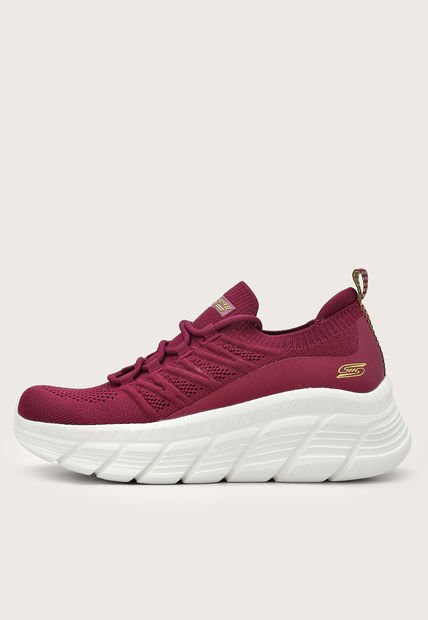 Tenis Lifestyle Borgoña-Marfil Skechers Bobs B Flex Hi