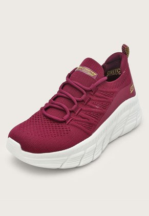 Tenis Lifestyle Borgoña-Marfil Skechers Bobs B Flex Hi