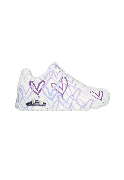Tenis Mujer Skechers Uno Spread The Love - Blanco