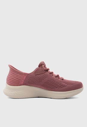 Tenis Running Lila-Blanco Lila Slip-ins: Skech-Lite Pro