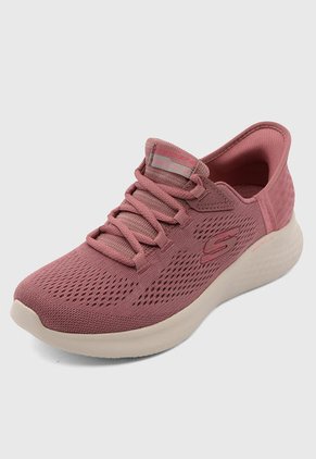 Tenis Running Lila-Blanco Lila Slip-ins: Skech-Lite Pro