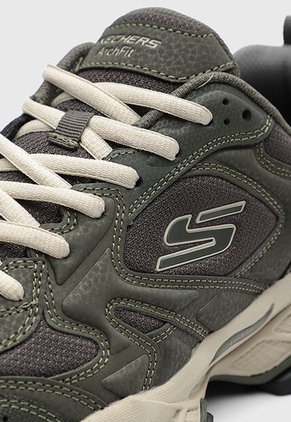 Tenis SKECHERS Arch Fit Akhidime - Rindge Verde Oliva